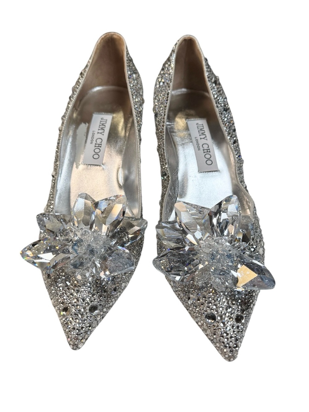 Jimmy Choo "Cinderella" Allure Crystal Covered Pointy Toe Pumps Heels 9 / 39 - Picture 2 of 16